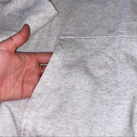 Nike women’s light gray heathered oversized drawstring  hoodie - Picture 11 of 12